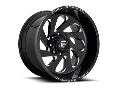 Fuel Wheels Vortex Gloss Black Milled 6-Lug Wheel; 20x10; -19mm Offset (2024 Ranger)