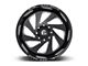 Fuel Wheels Vortex Gloss Black Milled 6-Lug Wheel; 20x10; -19mm Offset (2024 Ranger)