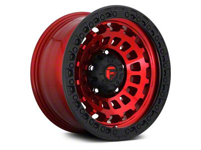 Fuel Wheels Zephyr Candy Red with Black Bead Ring 6-Lug Wheel; 18x9; 1mm Offset (2024 Ranger)