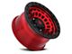Fuel Wheels Zephyr Candy Red with Black Bead Ring 6-Lug Wheel; 18x9; 1mm Offset (2024 Ranger)