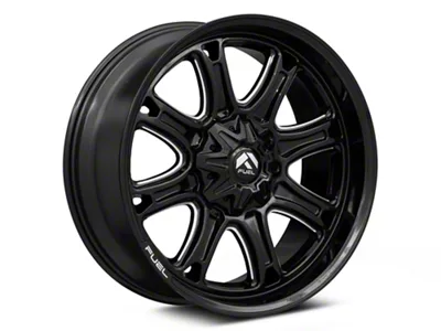 Fuel Wheels Darkstar Gloss Black Milled 6-Lug Wheel; 22x9; 1mm Offset (91-96 Dakota)