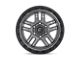 Fuel Wheels Ammo Matte Gunmetal with Black Bead Ring 5-Lug Wheel; 20x9; 20mm Offset (94-01 RAM 1500)