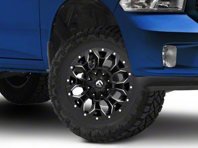 Fuel Wheels Assault Black Milled 5-Lug Wheel; 17x9; -12mm Offset (94-01 RAM 1500)