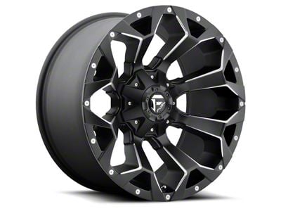 Fuel Wheels Assault Black Milled 5-Lug Wheel; 22x12; -44mm Offset (94-01 RAM 1500)