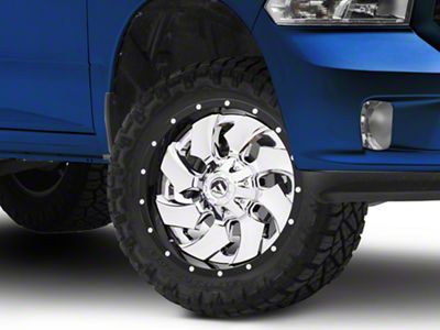 Fuel Wheels Cleaver Chrome with Gloss Black Lip 5-Lug Wheel; 20x9; 20mm Offset (94-01 RAM 1500)