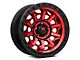 Fuel Wheels Covert Candy Red with Black Bead Ring 5-Lug Wheel; 20x10; -18mm Offset (94-01 RAM 1500)