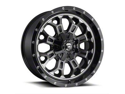 Fuel Wheels Crush Matte Black Machined 5-Lug Wheel; 20x10; -18mm Offset (94-01 RAM 1500)