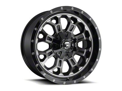 Fuel Wheels Crush Matte Black Machined 5-Lug Wheel; 20x9; 20mm Offset (94-01 RAM 1500)