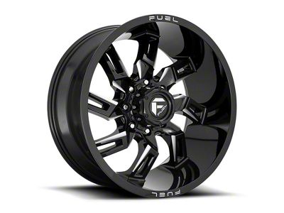 Fuel Wheels Lockdown Gloss Black Milled 5-Lug Wheel; 20x9; 1mm Offset (94-01 RAM 1500)