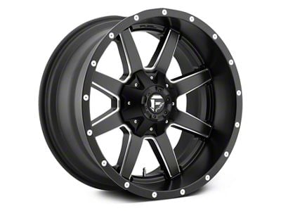 Fuel Wheels Maverick Black Milled 5-Lug Wheel; 22x9.5; 25mm Offset (94-01 RAM 1500)