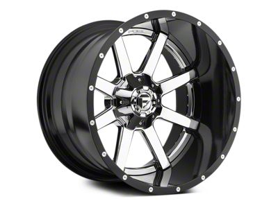 Fuel Wheels Maverick Chrome with Gloss Black Lip 5-Lug Wheel; 20x10; -19mm Offset (94-01 RAM 1500)