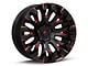 Fuel Wheels Quake Gloss Black Milled with Red Tint 5-Lug Wheel; 20x10; -18mm Offset (94-01 RAM 1500)