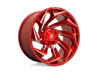 Fuel Wheels Reaction Candy Red Milled 5-Lug Wheel; 24x12; -44mm Offset (94-01 RAM 1500)