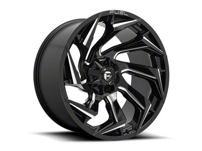 Fuel Wheels Reaction Gloss Black Milled 5-Lug Wheel; 18x9; -12mm Offset (94-01 RAM 1500)