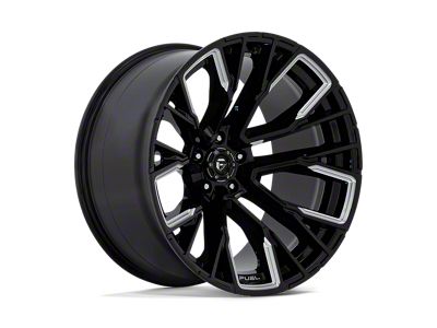 Fuel Wheels Rebar Gloss Black Milled 5-Lug Wheel; 22x12; -44mm Offset (94-01 RAM 1500)