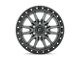 Fuel Wheels Rebel Matte Gunmetal with Black Bead Ring 5-Lug Wheel; 18x9; -12mm Offset (94-01 RAM 1500)