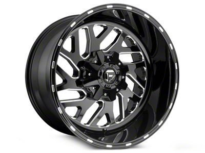 Fuel Wheels Triton Gloss Black Milled 5-Lug Wheel; 20x9; 1mm Offset (94-01 RAM 1500)