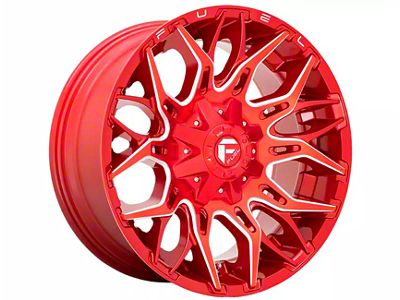 Fuel Wheels Twitch Candy Red Milled 5-Lug Wheel; 20x10; -18mm Offset (94-01 RAM 1500)