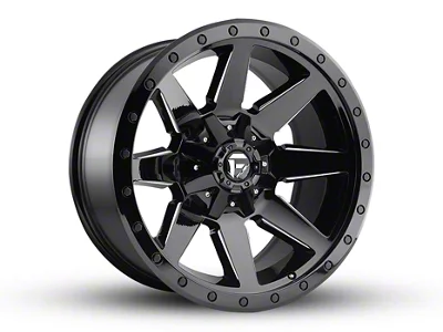 Fuel Wheels Wildcat Gloss Black Milled 5-Lug Wheel; 20x10; -18mm Offset (94-01 RAM 1500)