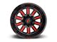 Fuel Wheels Hardline Gloss Black with Red Tint Clear 8-Lug Wheel; 20x9; 20mm Offset (94-02 RAM 2500)