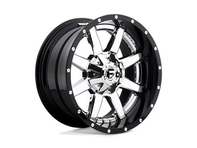 Fuel Wheels Maverick Chrome with Gloss Black Lip 8-Lug Wheel; 22x10; -13mm Offset (94-02 RAM 2500)