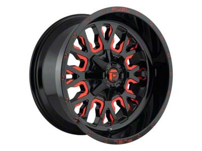 Fuel Wheels Stroke Gloss Black with Red Tint Clear 8-Lug Wheel; 20x12; -43mm Offset (94-02 RAM 2500)