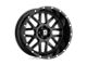 Fuel Wheels Traction Matte Gunmetal with Black Ring 8-Lug Wheel; 20x9; 1mm Offset (94-02 RAM 2500)