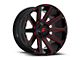 Fuel Wheels Contra Gloss Black with Red Tint Clear 8-Lug Wheel; 20x9; 1mm Offset (94-02 RAM 3500 SRW)