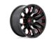 Fuel Wheels Flame Gloss Black Milled with Candy Red 8-Lug Wheel; 20x10; -18mm Offset (94-02 RAM 3500 SRW)