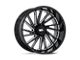 Fuel Wheels Hardline Gloss Black with Red Tinted Clear 8-Lug Wheel; 22x10; -18mm Offset (94-02 RAM 3500 SRW)