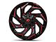 Fuel Wheels Reaction Gloss Black Milled with Red Tint 8-Lug Wheel; 18x9; -12mm Offset (94-02 RAM 3500 SRW)