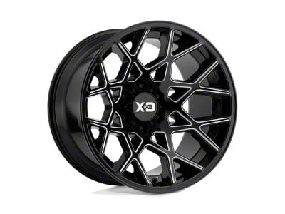 Fuel Wheels Vortex Gloss Black with Red Tinted Clear 8-Lug Wheel; 20x10; -18mm Offset (94-02 RAM 3500 SRW)