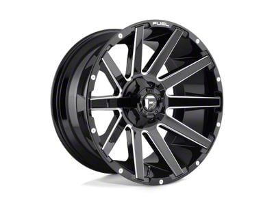 Fuel Wheels Contra Gloss Black Milled 8-Lug Wheel; 20x10; -18mm Offset (99-07 F-250 Super Duty)