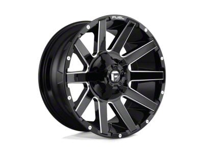 Fuel Wheels Contra Gloss Black Milled 8-Lug Wheel; 20x9; 1mm Offset (99-07 F-250 Super Duty)