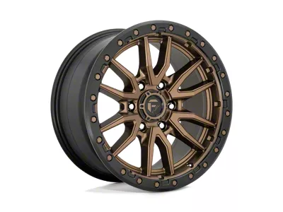 Fuel Wheels Rebel Matte Bronze with Black Bead Ring 8-Lug Wheel; 20x9; 1mm Offset (99-07 F-250 Super Duty)