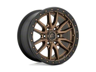 Fuel Wheels Rebel Matte Bronze with Black Bead Ring 8-Lug Wheel; 22x12; -44mm Offset (99-07 F-250 Super Duty)