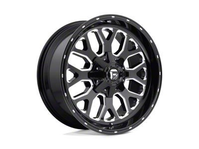 Fuel Wheels Titan Gloss Black Milled 8-Lug Wheel; 20x10; -18mm Offset (99-07 F-250 Super Duty)
