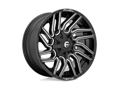 Fuel Wheels Typhoon Gloss Black Milled 8-Lug Wheel; 20x9; 1mm Offset (99-07 F-250 Super Duty)