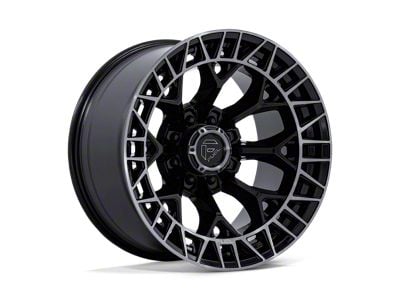 Fuel Wheels Charger Gloss Black Brushed Face with Dark Tint 8-Lug Wheel; 22x12; -44mm Offset (99-07 F-350 Super Duty SRW)