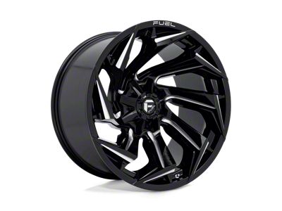 Fuel Wheels Reaction Gloss Black Milled 8-Lug Wheel; 22x12; -44mm Offset (99-07 F-350 Super Duty SRW)