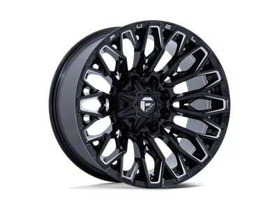 Fuel Wheels Strike Gloss Black Milled 8-Lug Wheel; 20x9; 1mm Offset (99-07 F-350 Super Duty SRW)