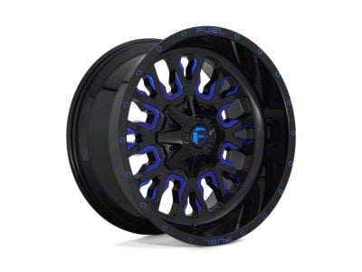 Fuel Wheels Stroke Gloss Black with Blue Tinted Clear 8-Lug Wheel; 18x9; 1mm Offset (99-07 F-350 Super Duty SRW)