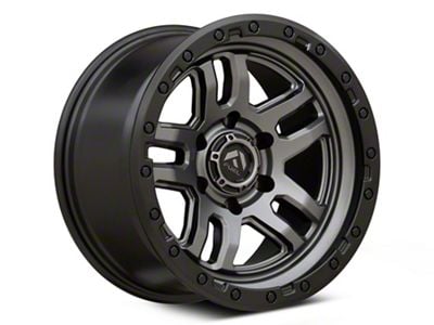 Fuel Wheels Ammo Matte Gunmetal with Black Bead Ring 6-Lug Wheel; 18x9; 1mm Offset (99-06 Sierra 1500)