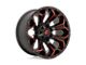 Fuel Wheels Assault Matte Black Red Milled 6-Lug Wheel; 22x12; -46mm Offset (99-06 Sierra 1500)