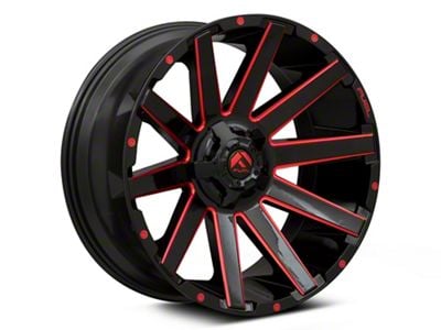 Fuel Wheels Contra Gloss Black with Red Tint 6-Lug Wheel; 22x10; -19mm Offset (99-06 Sierra 1500)