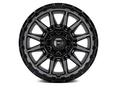 Fuel Wheels Piston Matte Gunmetal with Gloss Black Lip 6-Lug Wheel; 17x9; -12mm Offset (99-06 Sierra 1500)