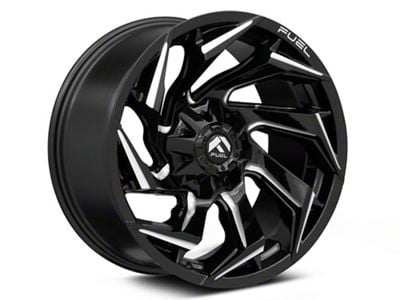 Fuel Wheels Reaction Gloss Black Milled 6-Lug Wheel; 18x9; 1mm Offset (99-06 Sierra 1500)