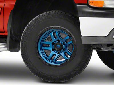 Fuel Wheels Ammo Gloss Blue with Black Bead Ring 6-Lug Wheel; 17x9; -12mm Offset (99-06 Silverado 1500)