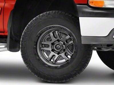 Fuel Wheels Ammo Matte Gunmetal with Black Bead Ring 6-Lug Wheel; 18x9; 1mm Offset (99-06 Silverado 1500)