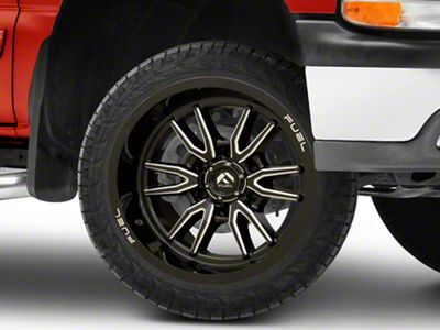 Fuel Wheels Clash Gloss Black Milled 6-Lug Wheel; 24x12; -44mm Offset (99-06 Silverado 1500)